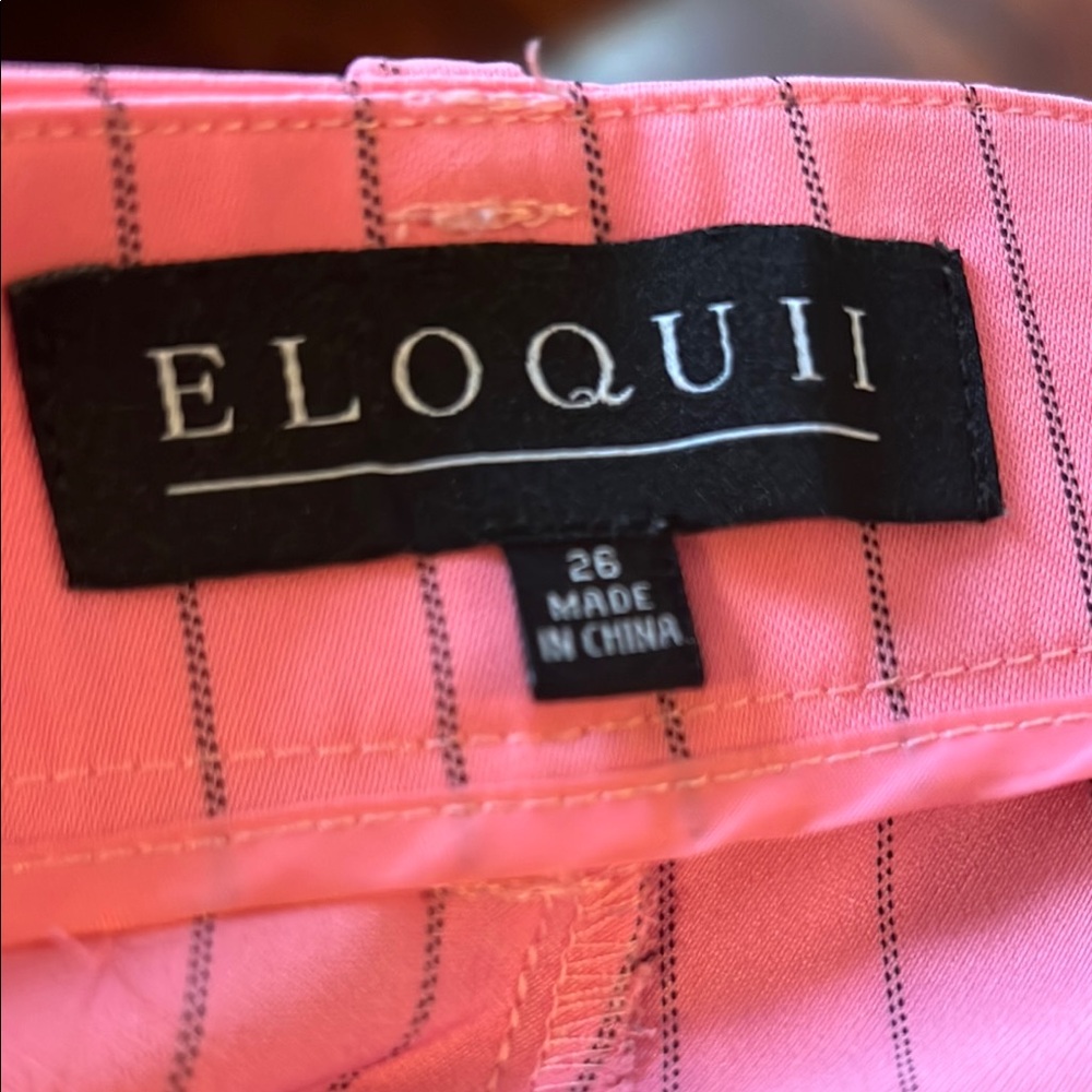Eloquii Pink Striped Trouser Pants